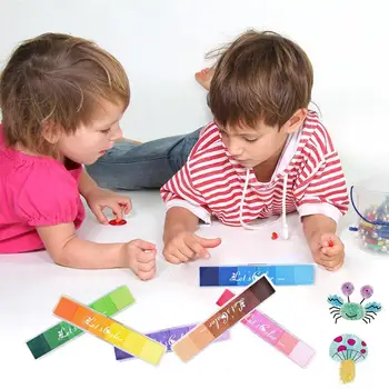 

Gradient Ramp Rainbow Colored Stamp Kids Finger Painting Drawing Educational Ink Preschool Learning Toys Scrapbooking 12.5c H9T6