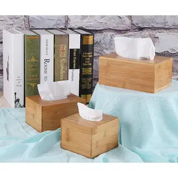 

GloryStar Paper Tissue Case Toilet Paper Boxes Bathroom Car Room Baby Wipes Napkin Holder Natural Wood Towel Box Dispenser