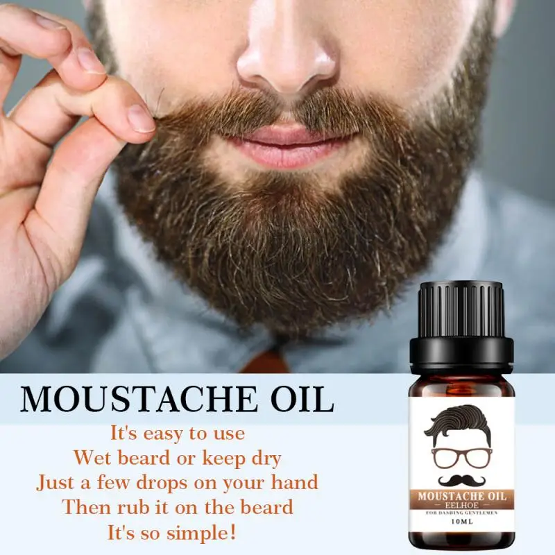 Aceite hidratante para Barba para hombre, 10ml, para estilismo, cera de abeja, Alisador, barba para caballero, acondicionador de cuidado, 100% Natural, TXTB1