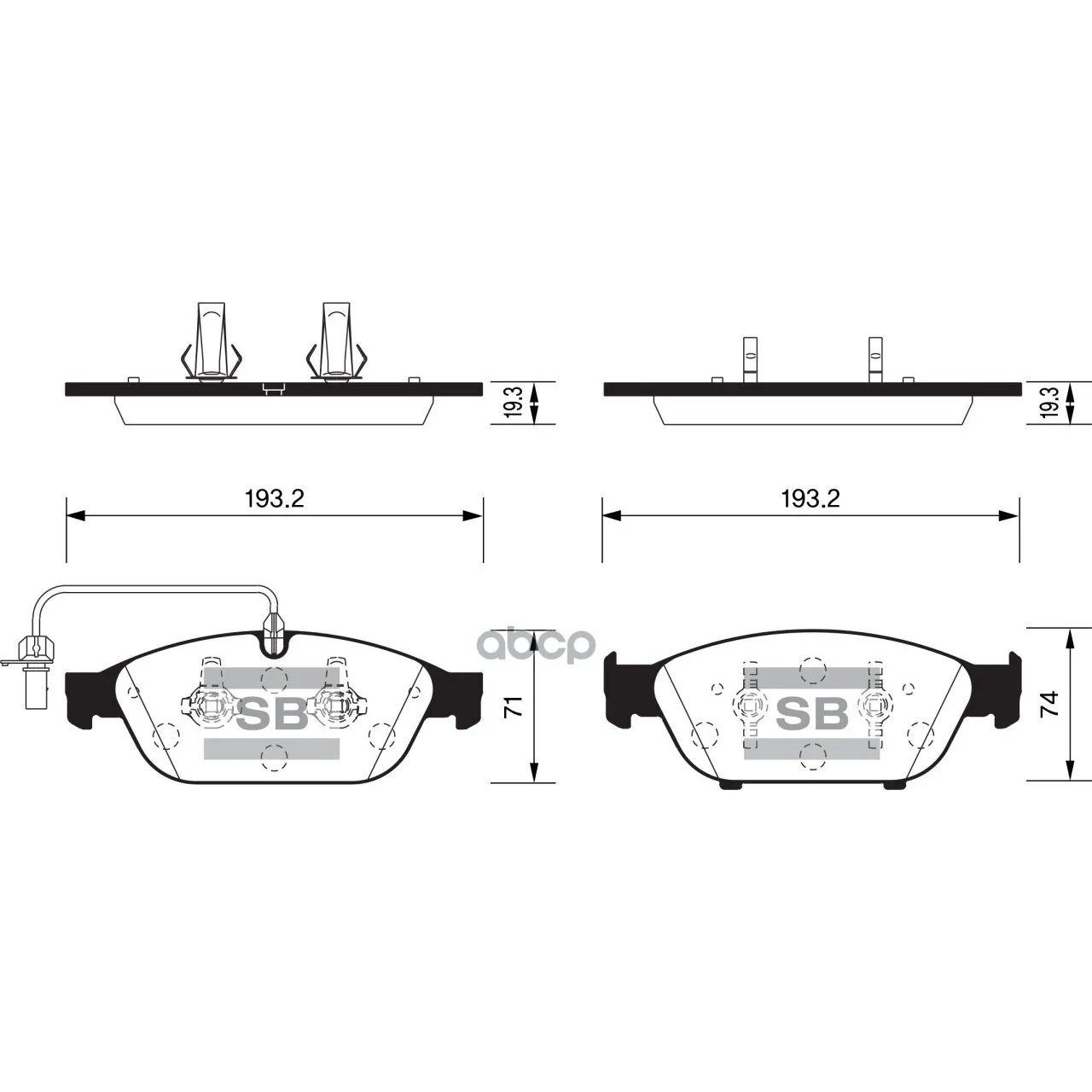 Колодки Тормозные Передние Sangsin Brake Sp2316 Sangsin brake арт. SP2316