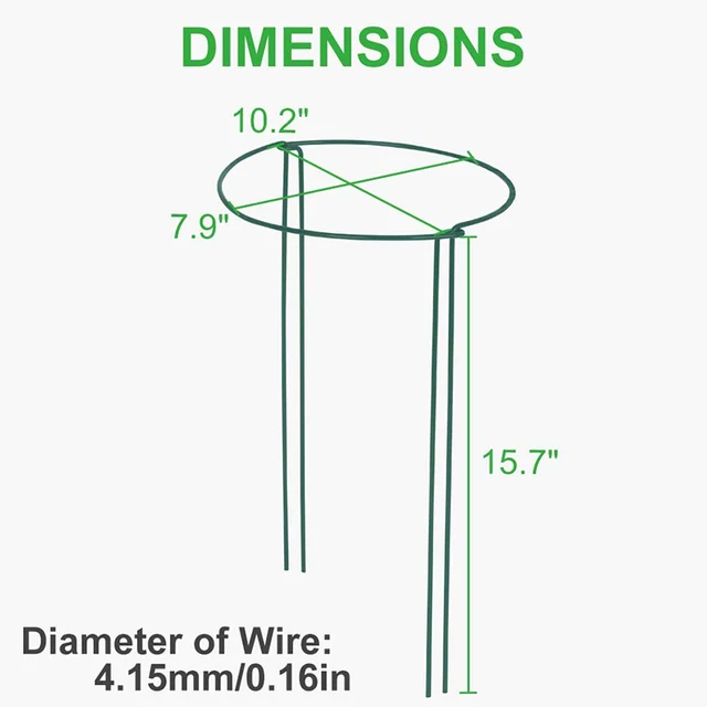 12 Csomag 15,7 Hüvelyk Félkerekes Kerti Növényi Tartó Gyűrű 15 Db Címkékkel, Fémkerti Határtartókkal - Image 3