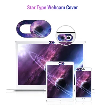 FONKEN kamera internetowa suwak pokrywa kamery laptopa Starry Sky PC kamera internetowa pokrywa dla Macbook Ultra cienki telefon komórkowy osłona obiektywu naklejki prywatności 2