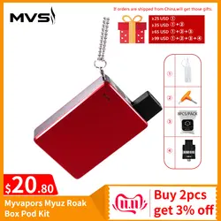 Оригинальный Myvapors Myuz Roak Box Pod Комплект in1000mAh батарея с боковой крышкой строительство hidable pod электронная сигарета