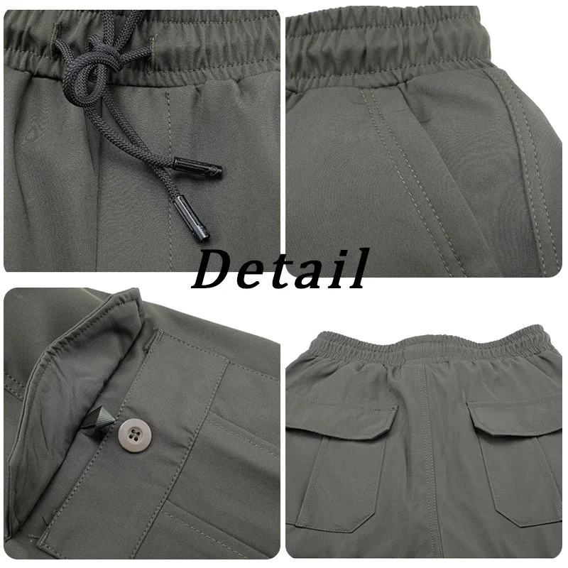 winter men's pants thickened fleece jogging pants multi-pocket loose sports men's casual warm sports overalls casual sweatpants men casual pants
