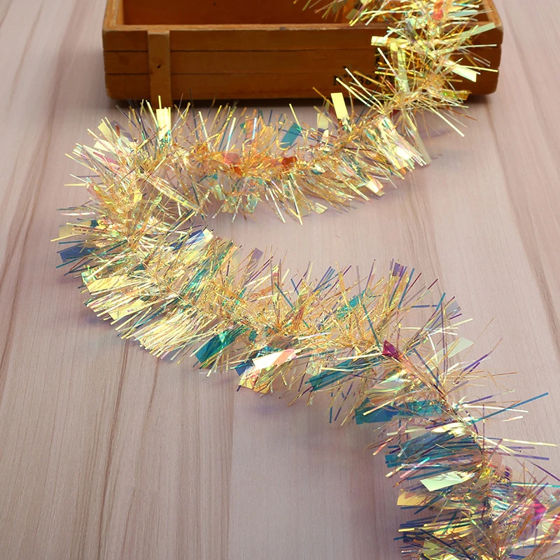 HOWAF 6 Stks 12M Kerst Klatergoud, Groen Garland voor Kerstboom en Woondecoraties