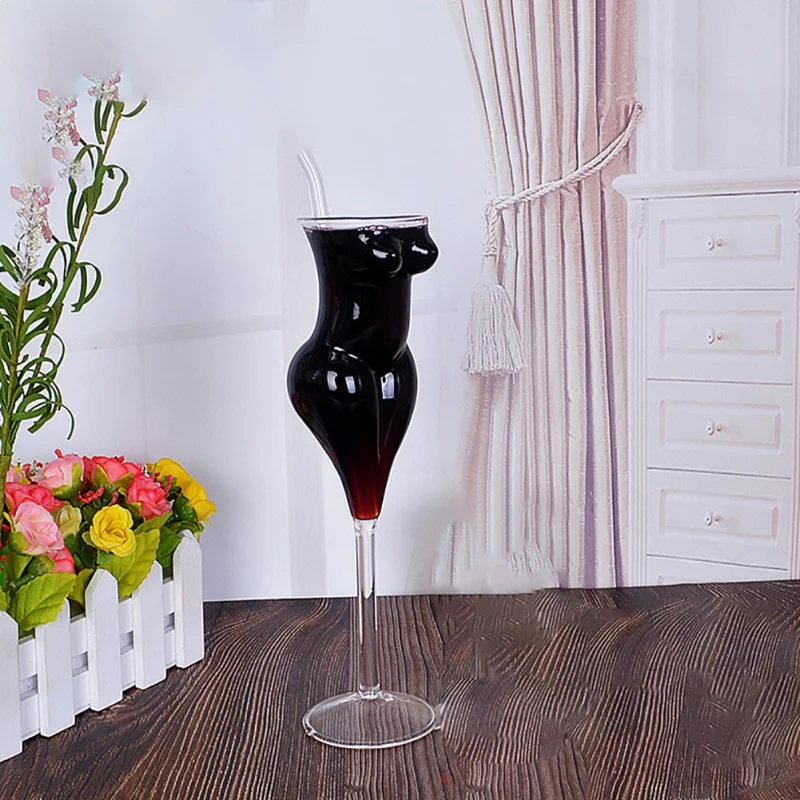

Bar Champagne Glass Cup Cocktail Wine Bottle Nude Shaped Handmade Bar Tool Goblet Stemware Big Small Size Home Kitchen Use-