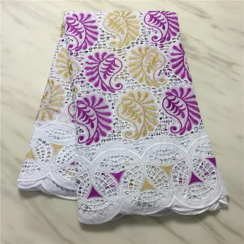 

African Dry Lace Fabric 2020 High Quality Lace Nigerian Cotton Embroidery French White Lace Fabrics For Man Women
