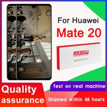 100% test 6.53 ''ekran değiştirme Huawei Mate 20 için LCD dokunmatik ekran Digitizer meclisi HMA-L29 L09 LX9 AL00 TL00