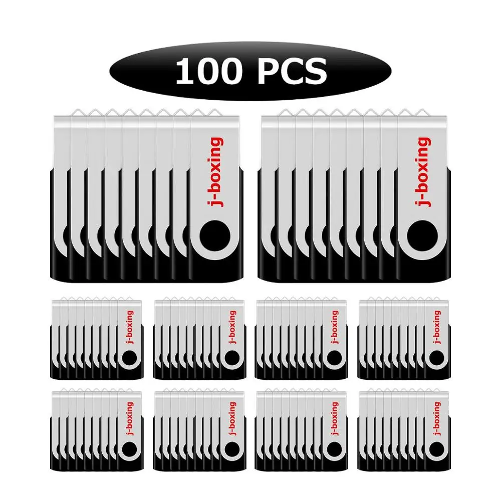 Черный J-бокс 100X64 MB USB флеш-накопитель, металлическая вращающаяся маленькая емкость, флеш-накопитель, карта памяти для швейной машины, настольные планшеты, автомобильная студия - Цвет: Черный