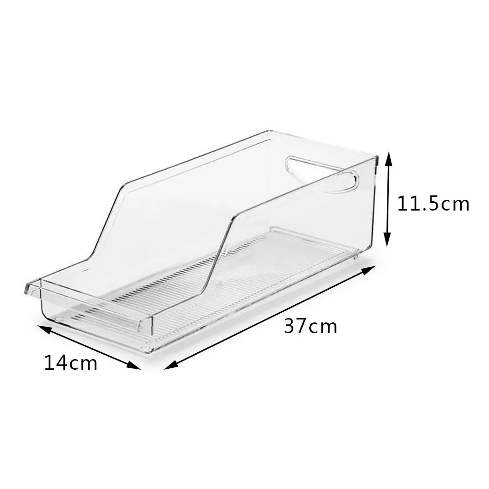 Refrigerator Beverage Storage Compartment Plastic Kitchen Storage Box Refrigerator Food Plastic Soda Storage Organizer