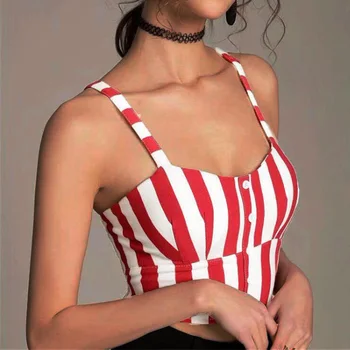 

4 Solid/Strip Color Tank Tops Women Tube Top Female Camisole Elastic Folds Backless Underwear Knitted Tops Lingerie Hot Fashion