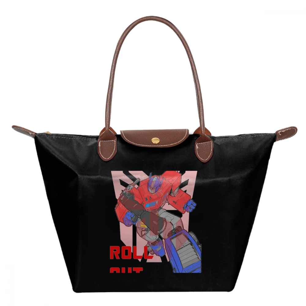 

Transformer Handbag Optimus Prime Roll Out Top-handle Bags Teen Print Women Tote Bag Print Trend Large University hobo Handbags