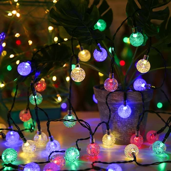 

Crystal Ball Solar String Light 20/50 LEDs Lighting String Waterproof Lights Powered Fairy For Christmas Decoration