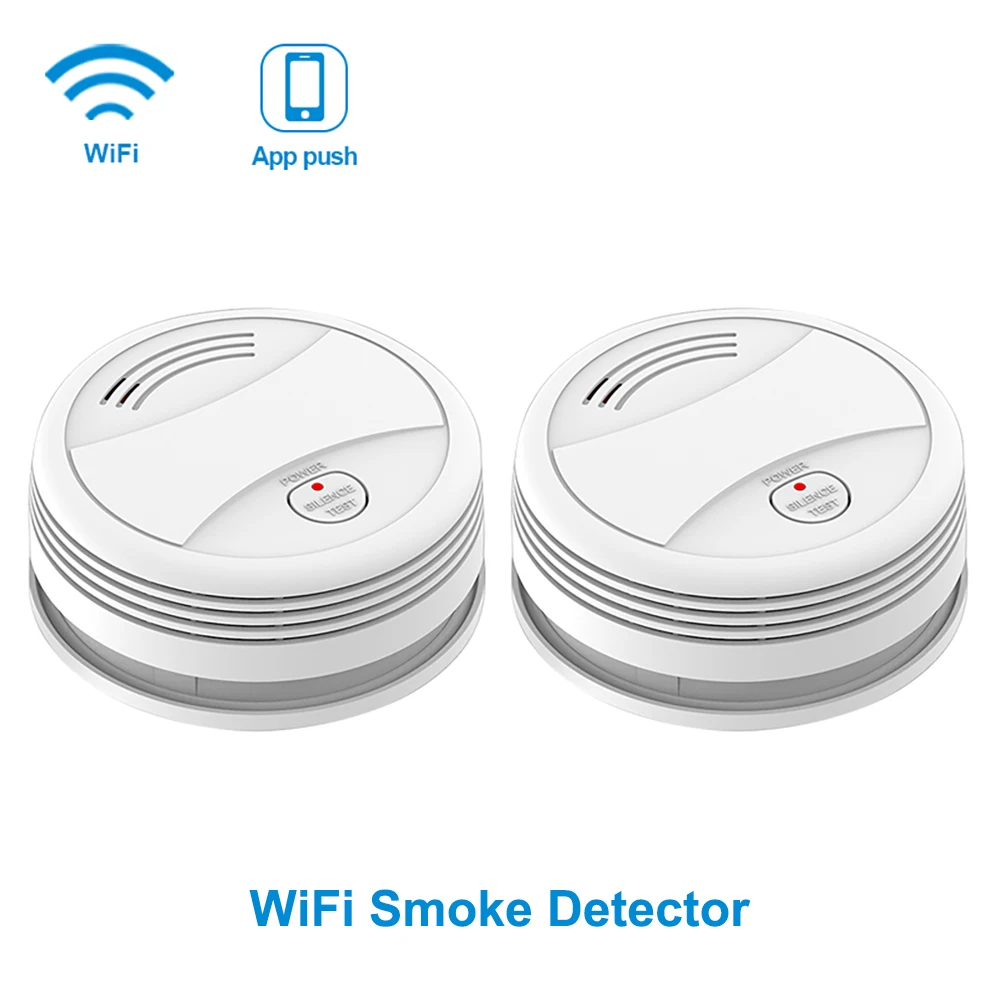 SM05W 2pcs/Lot Wifi Detector Smoke Tuya rookmelder Smoke Sensor Protection Fire Smoke Home Alarm System detector humo wifi