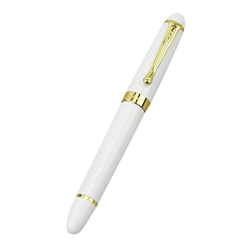 Jinhao X450 Белый Средний Перо Золотой отделкой авторучка Горячая LX9A