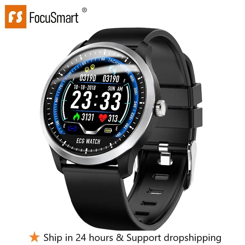 Смарт часы FocuSmart 2020 Новые смарт N58 с цветным дисплеем ECG PPG пульсометром фитнес
