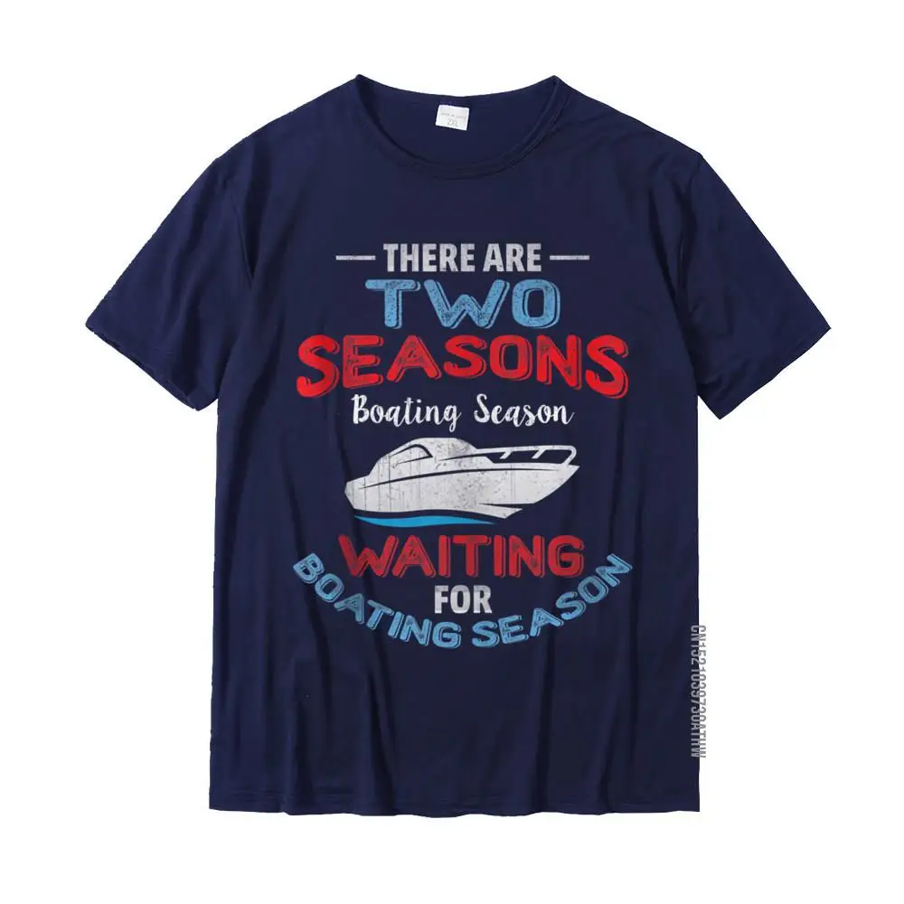 Casual Print Summer/Fall 100% Cotton Round Neck Men Tees Funny T-Shirt Classic Short Sleeve Tshirts Drop Shipping Funny Boating Gift - Two Seasons of Boating Tank Top__MZ19778 navy