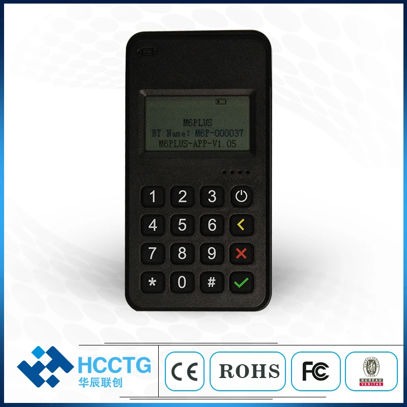 

Msr/Iccr/RFID Features EMV PCI Mpos with Reader Bluetooth Card Credit Card Machine (MP6 Plus)