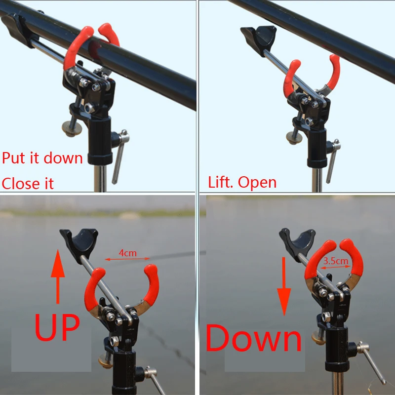 Metal Fishing rod stand automatic hold fishing gun stand sea rod hand sea two-purpose universal large object raft fishing