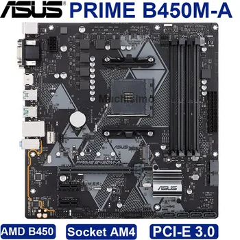 

ASUS PRIME B450M-A motherboard AMD AM4 DDR4 PCI-E 3.0 supports RYZEN CPU M-ATX AURA RGB USED original Desktop mainboard Computer