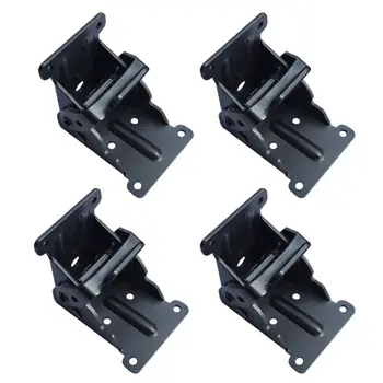 

4PCS Lock Extension Table Bed Leg Feet Steel Folding Hinge Foldable Support Bracket Screw