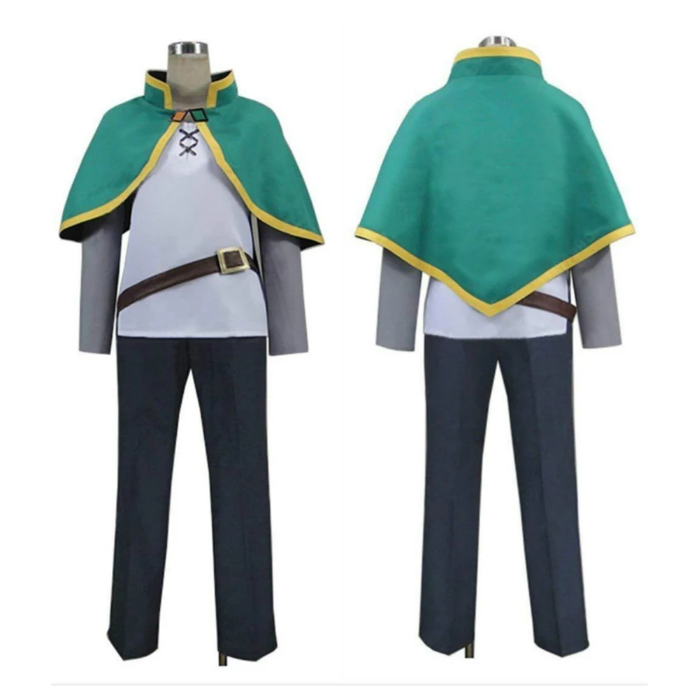 

Kono Subarashii Sekai Ni Shukufuku O! Satou Kazuma KonoSuba Kazuma Cosplay Costume Green Set Clothing