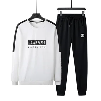 

Suit Male 2019 Men Leisure Suit Student Chao Brand Sports Clothes Two-piece Set Men's Wear