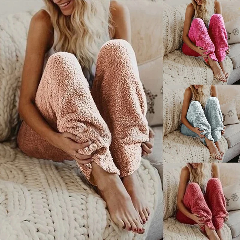 Новая женская зимняя мягкая плюшевая Фланелевая Пижама для сна, одноцветная длинная Пижама, зимняя плотная Пижама
