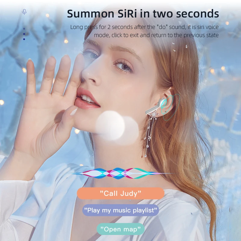 Bluetooth V5.0 In-ear Touch Earbud Headset Gemini Charge Case Auto Connect Earphone Single/Dual Earbuds Support Volume Adjust