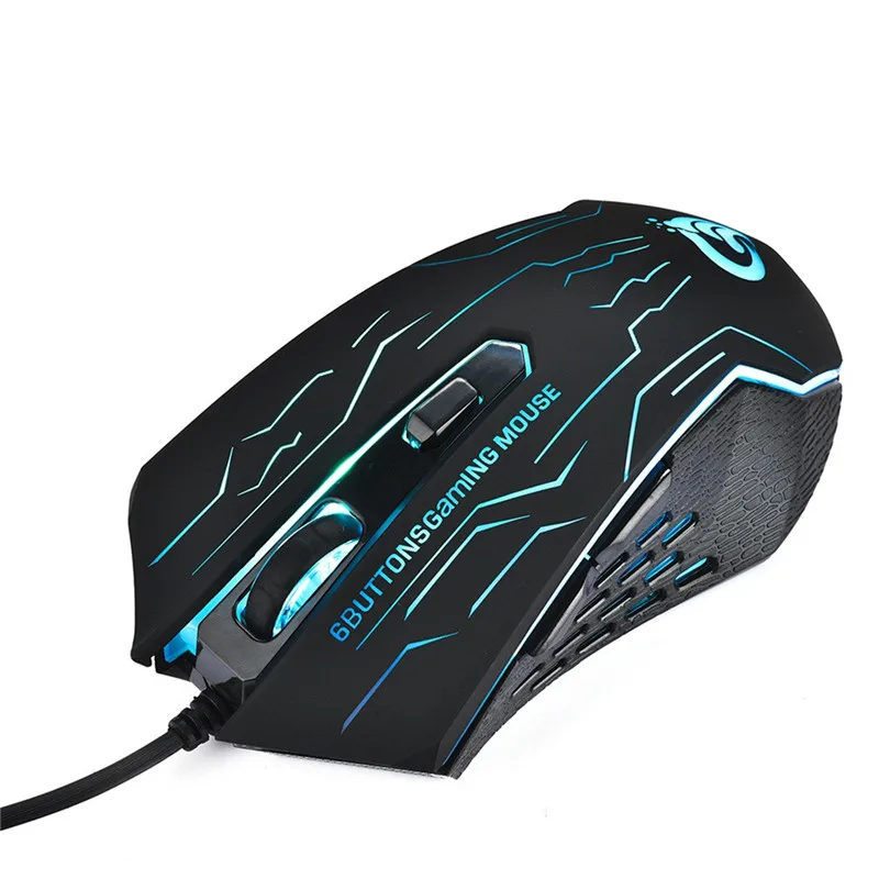 Профессиональная Проводная игровая мышь, 7 кнопок, 3600 dpi, RGB, Оптическая USB мышь, геймерские мыши, игровая мышь, бесшумная мышь для ПК, ноутбука