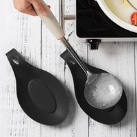 New Silicone Heat Resistant Spoon Shelf Rest Utensil Spatula Holder Gadget Kitchen Storage Tool Scoop Bracket Stand 1