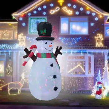 

160cm Christmas Inflatable Yard Decorations Snowman Doll Inflatable Cute Illuminated Decoration Indoor Outdoor Garden Decoration