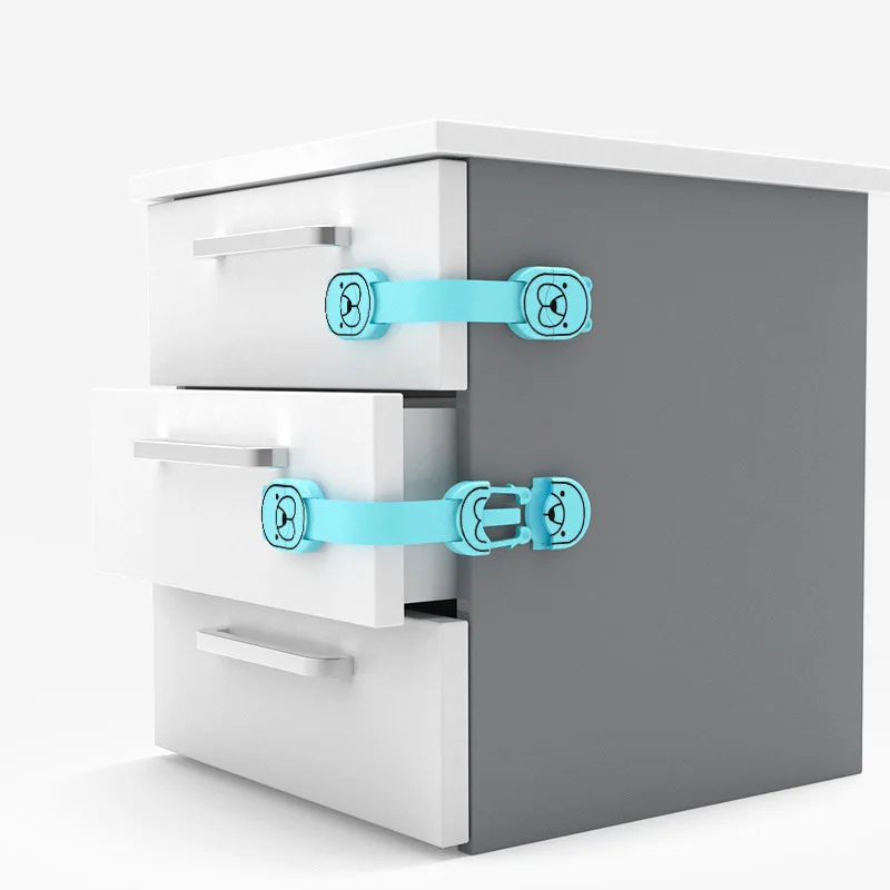 3 Colors Baby Cartoon Style Lengthened Anti-finger Drawer Lock Cabinet Door Snap Refrigerator For Safety Care |