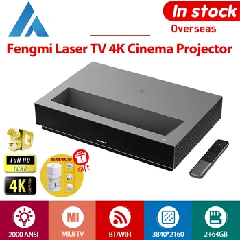 

Fengmi 4K Projector Full HD Laser TV 3D Cinema Smart MIUI TV 2000 ANSI 150 Inch 2GB 64GB HDR10 5G WiFi bluetooth 4.0 ALPD 1080P