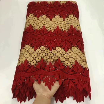 

2020 Prenfenertial african cord lace fabric wholesales nigerian laces guipure lace fabric Embroidery For Wedding /party dress