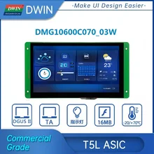 

DWIN 7inch TFT LCD Display Connect Arduino,1024*600 HMI Smart Touch Screen, Smart UART Serial IPS LCD Module DMG10600C070_03W