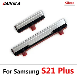 Enhanced Replacement Button Set for Samsung Devices - Side Volume + Power On/Off (S21 Plus Silver)