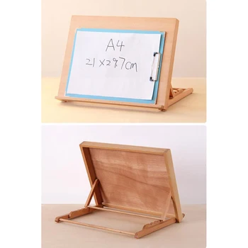 

4-Position Wood Drafting Table Easel Drawing and Sketching Board, 18 1/2 Inches by 14 1/10 Inches