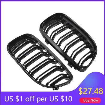 

Car Grille Fittings For Bmw E90 Lci 3 Series Sedan / Truck 09-11 Racing Grille Double Gloss Black Car Front Grille Components