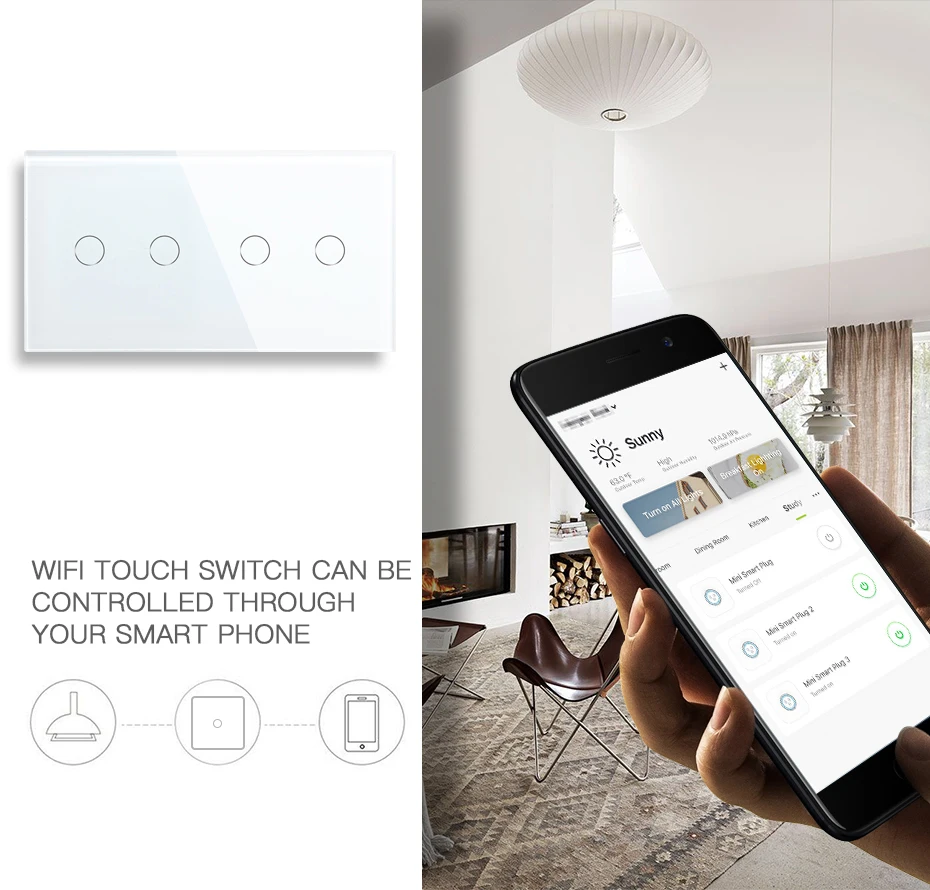 Life, Controle do Google, Painel Vidro Cristal,