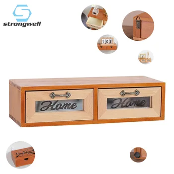 

Strongwell Nordic Retro Wooden Drawer Storage Cabinet Singlelayer Multifunction Jewelry Storage Box Home Decoration Accessories