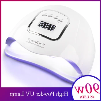 

90W/84W UV LED Lamp for Nails Manicure Nail Dryer SUNX5 MAX UV Ice Lamp for Cure all Gel Vanish Fast Drying Nail Tools CHFB5X