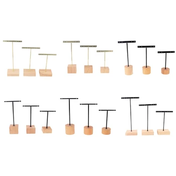 

New Earring Holder, Wrought Iron Solid Wood Stud Display Stand, Earrings Storage Support, Jewelry Props