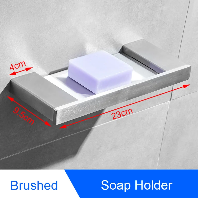 1120LS-ZD Bathroom Towel Holder Stainless Steel Towel Rack Hanging Holder Towel Bar Clothes Coat Hook Toilet Paper Holder Shower Soap Dish - Цвет: 1120LS-ZD
