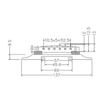 

Archtop Guitar Rosewood Bridge W/ Chrome Pld Regular Saddles Adjustable