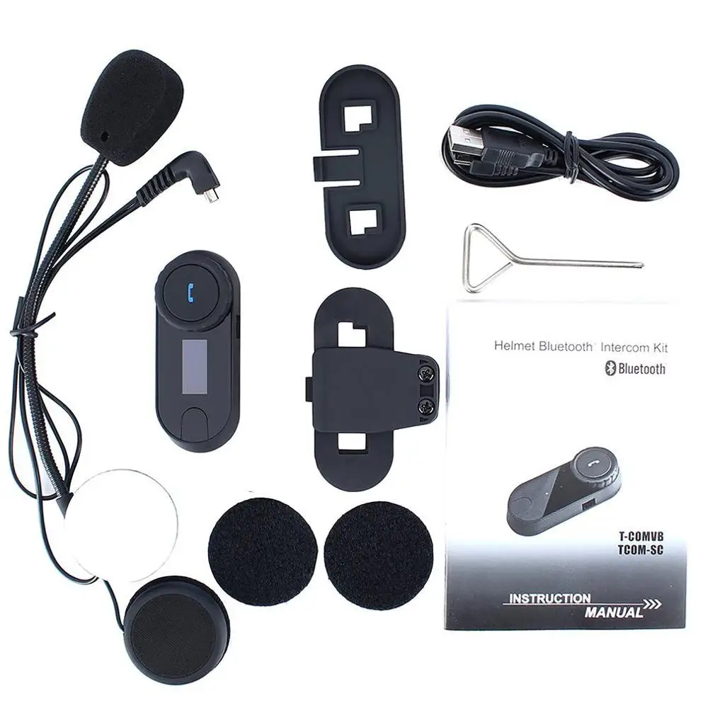

With Screen 800 Meters Motorcycle Wireless Headset Helmet Walkie Talkie Helmet Walkie Talkie Intercom System