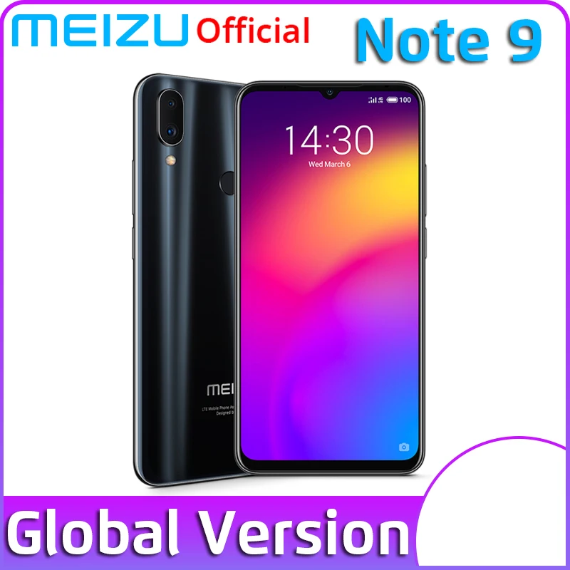 Meizu Note 9, 4 ГБ, 64 ГБ, мобильный телефон, Note9, Snapdragon 675, четыре ядра, мобильный телефон, 48мп, задняя камера, смартфон, отпечаток пальца