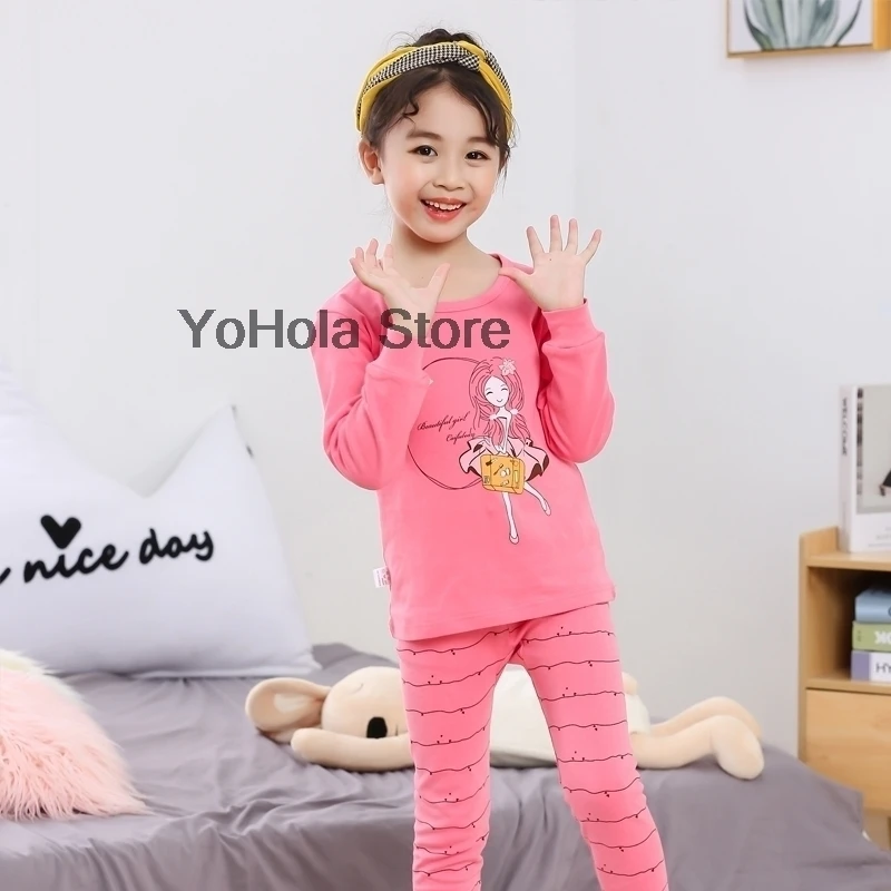 Kids Pajamas Children Sleepwear Baby Pajamas Sets Boys Girls Cartoon Pyjamas Pijamas Cotton Nightwear Clothes Kids Homewear pajama sets couple	 Sleepwear & Robes