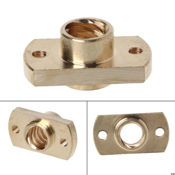 

T8 nut Pitch 2mm Lead 8mm Brass T8x8mm Flange Lead Screw Nut for CNC Parts