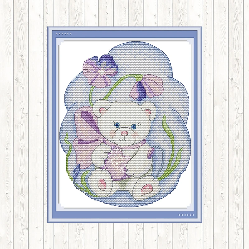 Набор для вышивки Baby Bear крестом сделай сам Dmc 14ct 11CT | Дом и сад